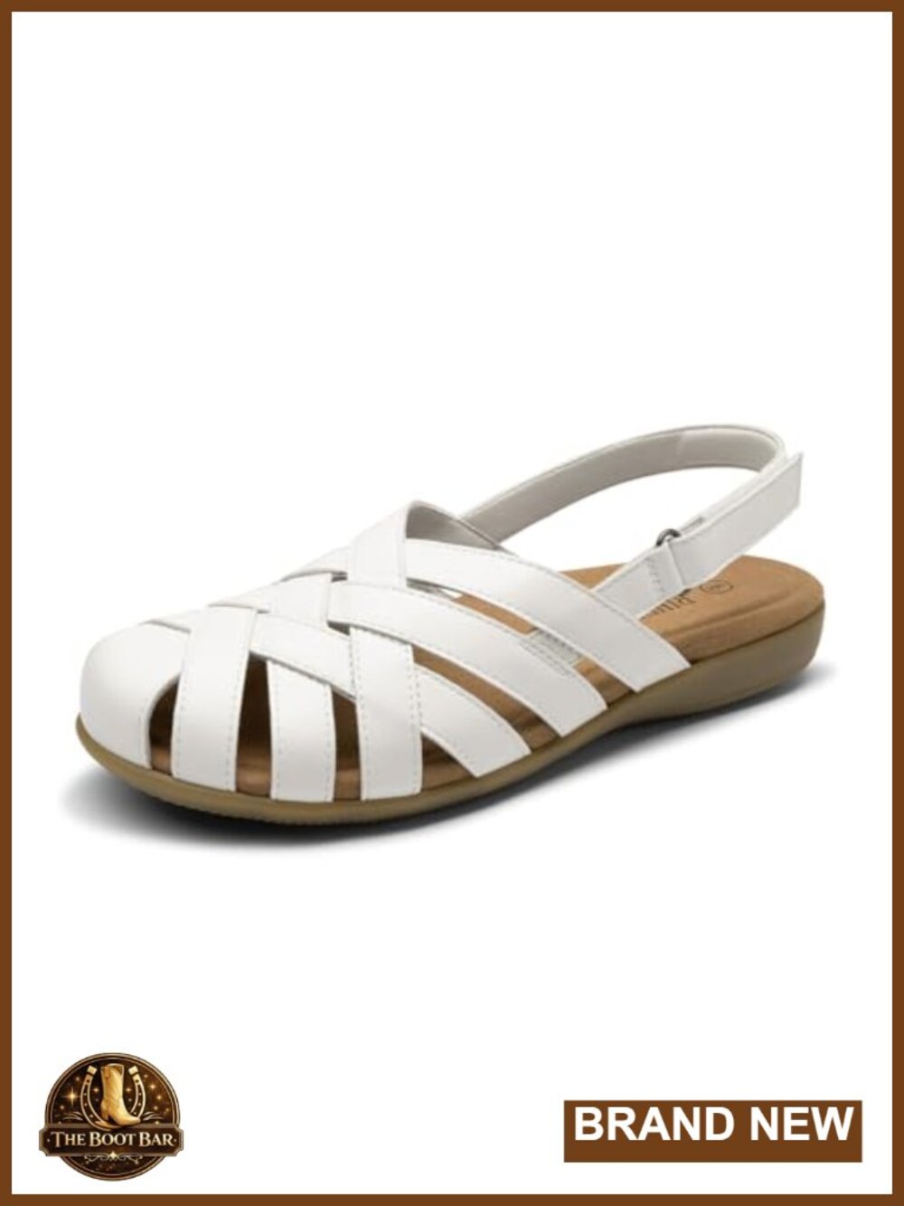 Closed Toe Fisherman Sandals with Arch Support and Adjustable Strap